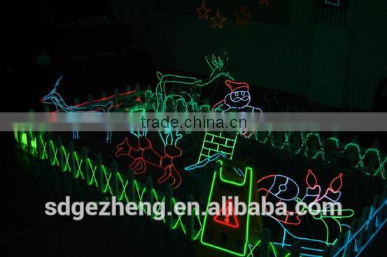 1.3mm 2.3 3.2 4.3 5.0mm el fluorescent wire with chasing light ice blue pink red yellow electroluminescent lighting wire