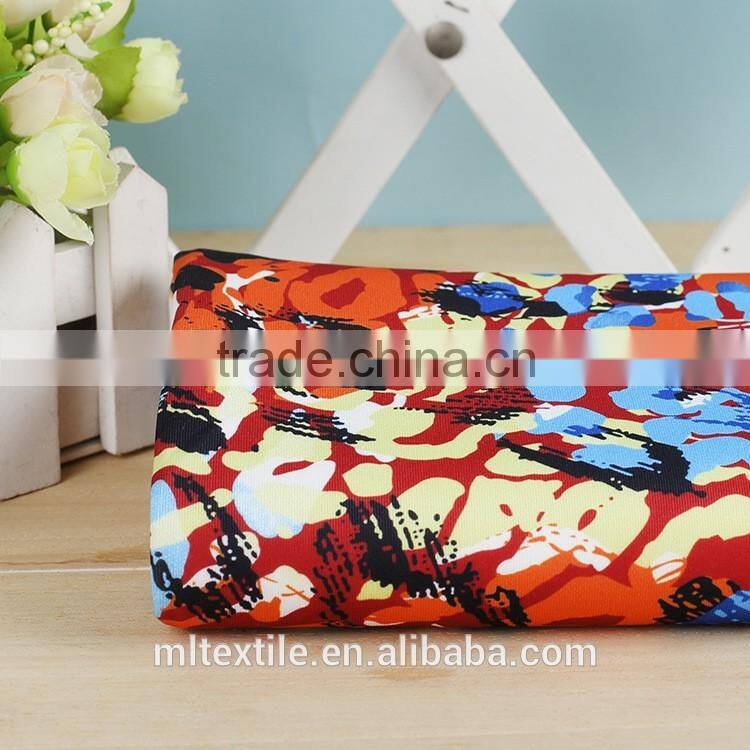 95%polyester5%spandex scuba air layer digital printing fabric for garment and t-shirt