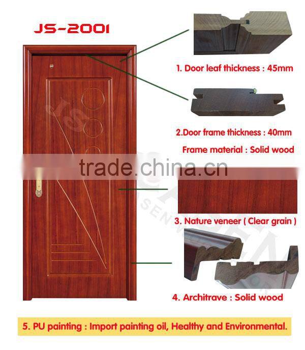 New modern design sapele inter wood doors plain solid wood doors flash door for interior