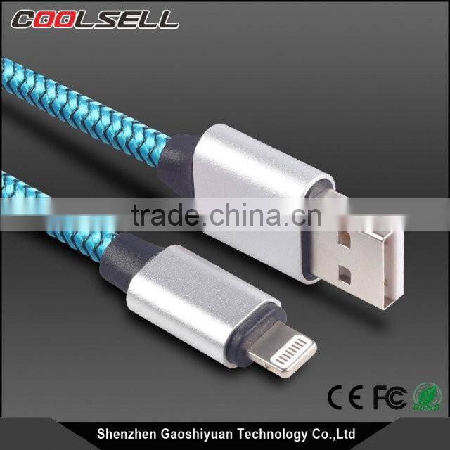 Reliable Braided MFi usb cable MFi Certified Charging and Syncing usb data cable for iPhone 6s