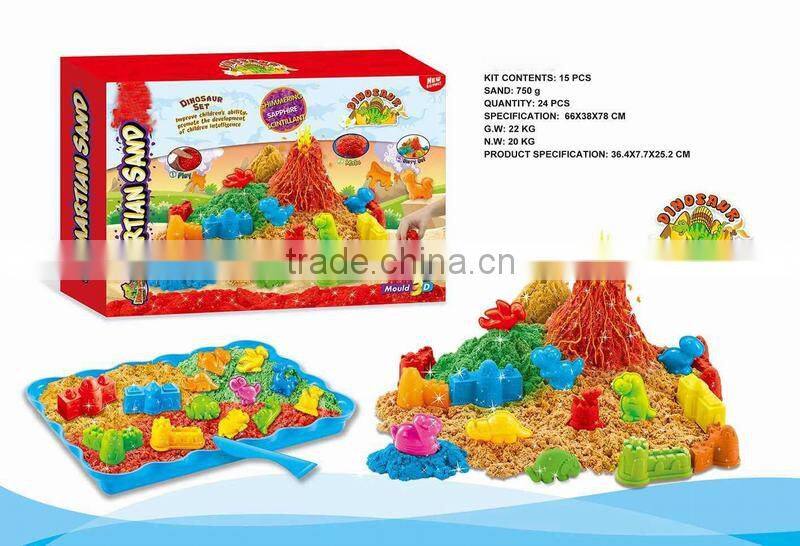 Dark Glow 3D Animal Castle Martian sand sand,mold ,table and light pen