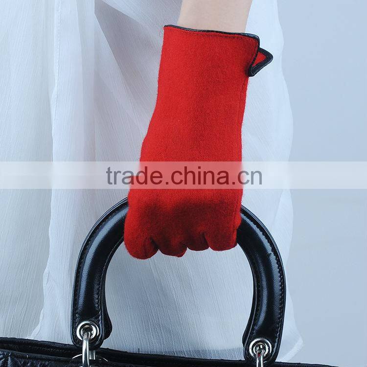 Shetland Screen Touch Customized Wool Gloves with Side Opening