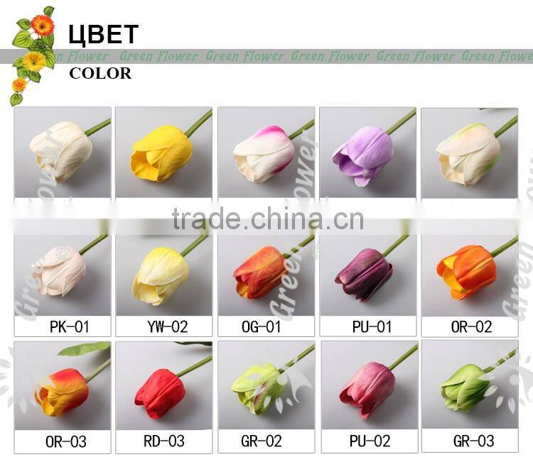 2016 WholesaleLatex 20" PU Artificial Flowers Real Touch arts and crafts no silk weddings decoration flowers home decor