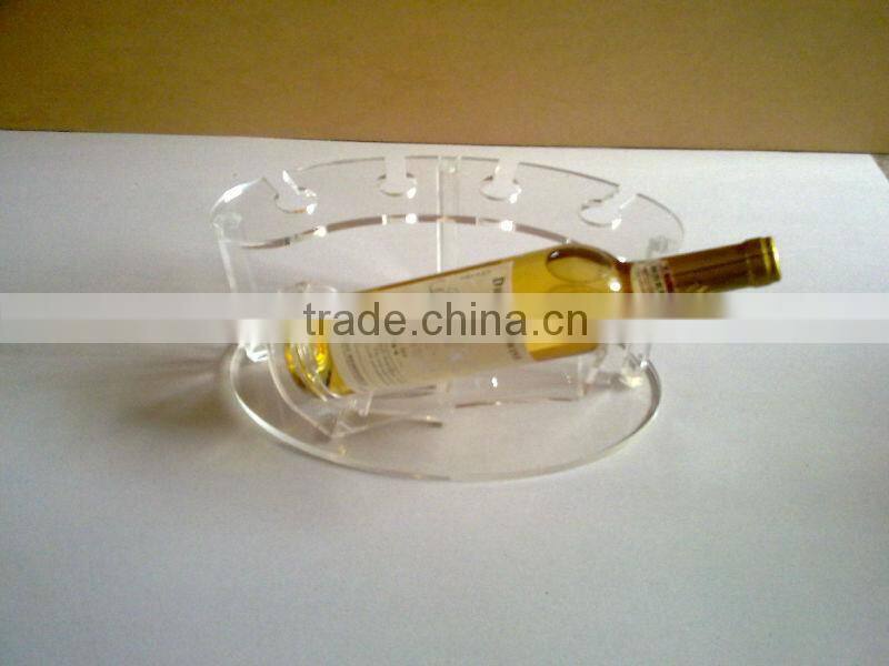 Plexiglass Wine Display Stand / Acrylic Wine Shelf