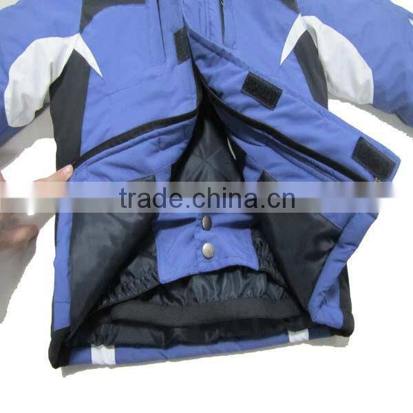 2013 New nylon taslon waterproof boys fashion blue ski suits for kids ski jackets and pants suits in ski & snow wear