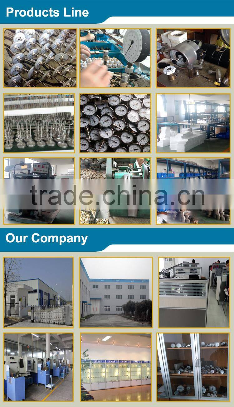 chrome plated case bottom connection bimetal thermometer