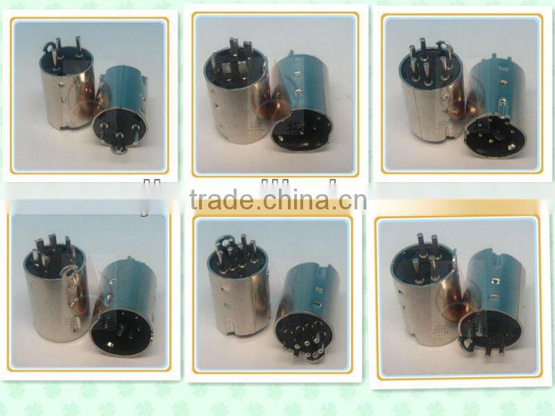 Mini din connector of 8 pin mini din with gold plated mini din plug connector