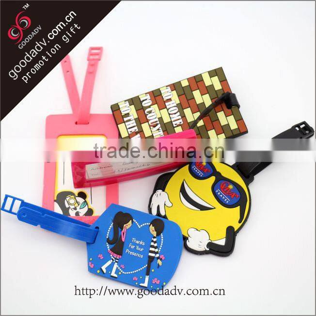 Rubber luggage tag/ soft pvc travel bagage tag