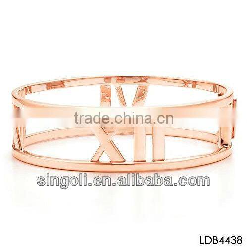 Glaze roman numerals bangle gold fashion jewelry italy stylish