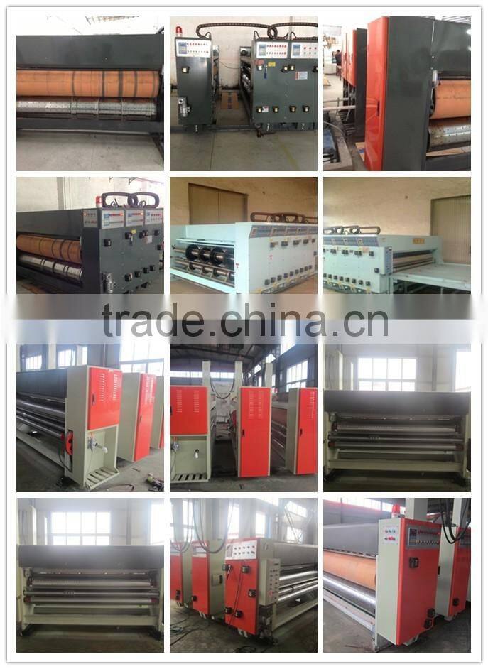Semi automatic corrugated carton flexo 4 colors printing slotting die cutting machine