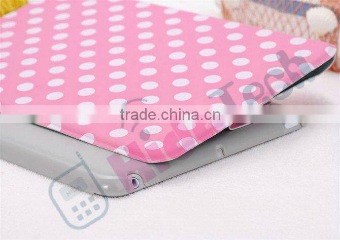 Color Dot Wallet Leather Case for iPad Mini with Buckle,For iPad Mini Dot Book Style Wallet Leather Case,With Card Slot & Buckle