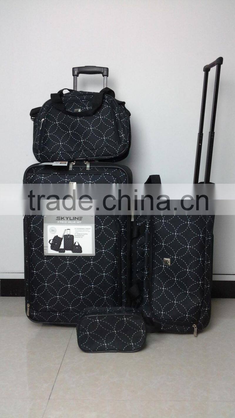 cheap closeout 4pcs trolley luggage set factory overrun