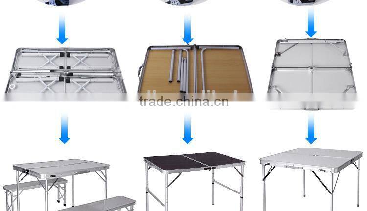Camping portable aluminum foldable picnic table and chairs