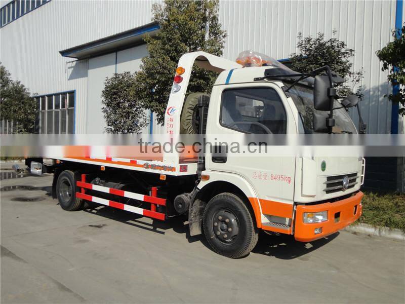 DFAC 4*2 china pickup automatic flatbed road wrecker flated truck dongfeng