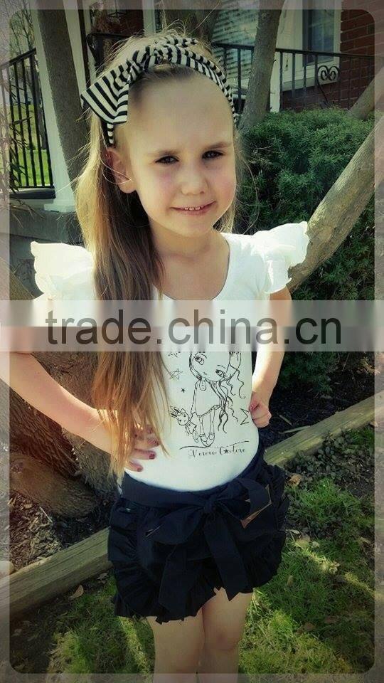 custom Sweet kids sublimation t shirt baby girls cartoon t-shirt