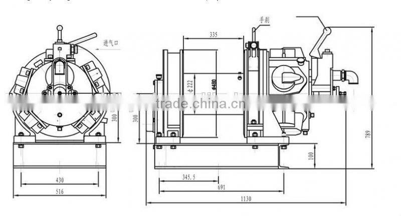 Air Winch Boat Winch API approved (10Ton)