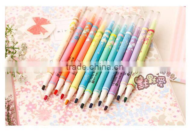 double heads color highlighter , fine and slim watercolor pen ,marker pen