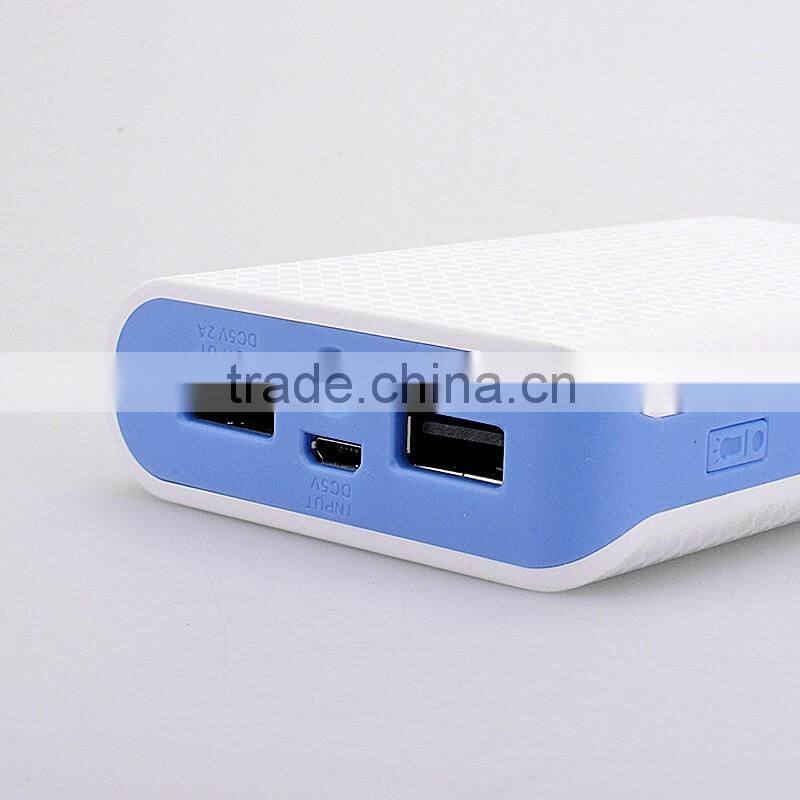 Promotional 6600mAh dual usb ports portable power bank for cellphones