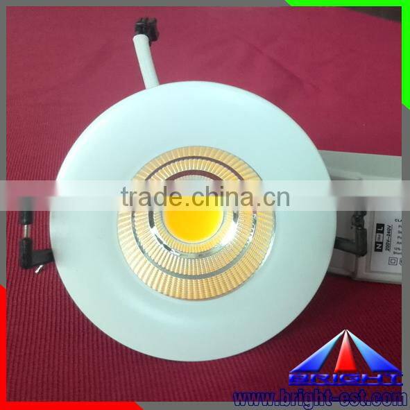 High Bright IP50 Unadjustable Fixed Installed 7W COB LED Downlight with 40 degree Beam angle