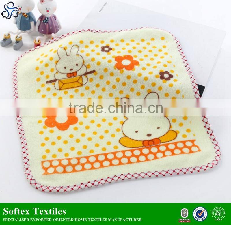 Microfiber 30X30 square printed towel in gaoyang