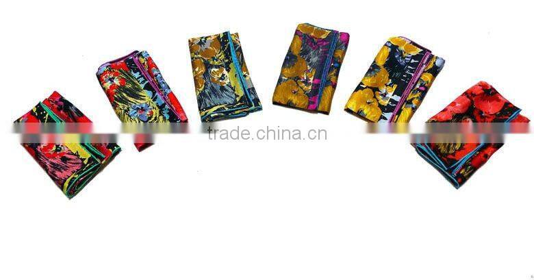 Fashion hand painted silk foulard scarf