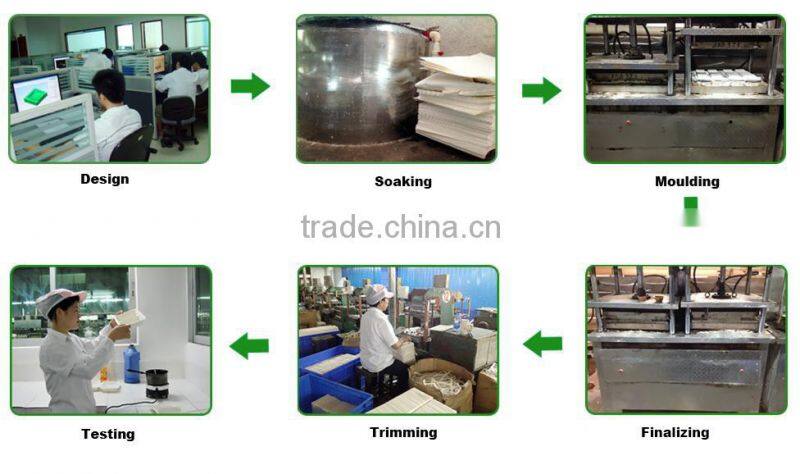 Biodegradable and Compostable Natural Plant Fiber Pulp Molded Cosmetics Trays Packaging