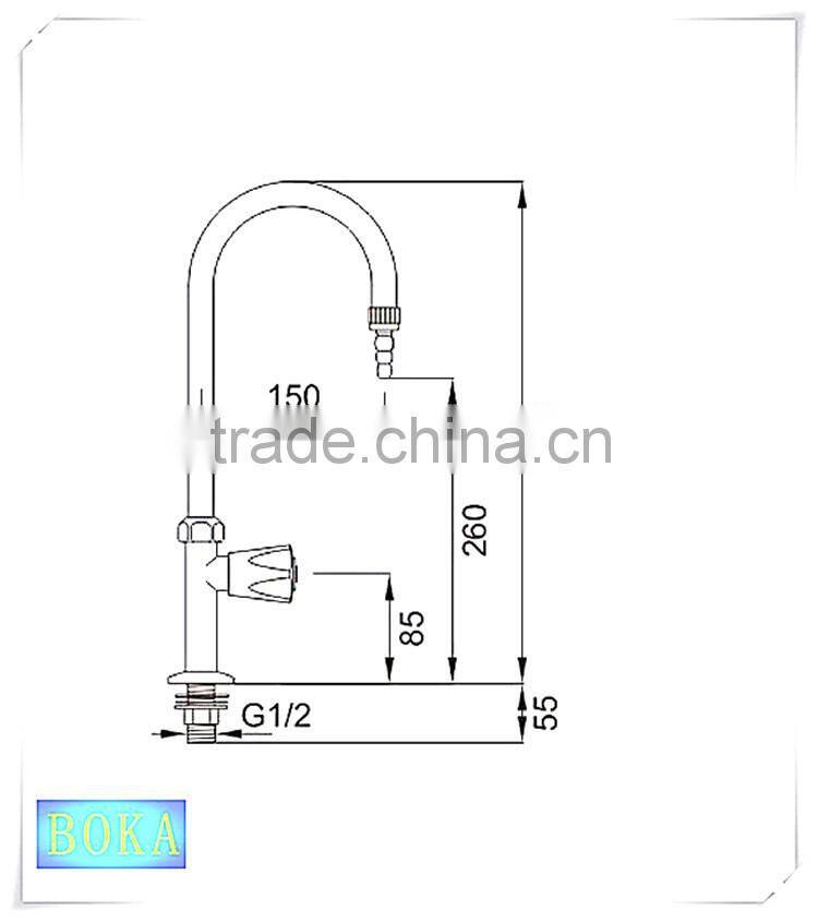 Laboratory deck mounted Stainless steel water faucet