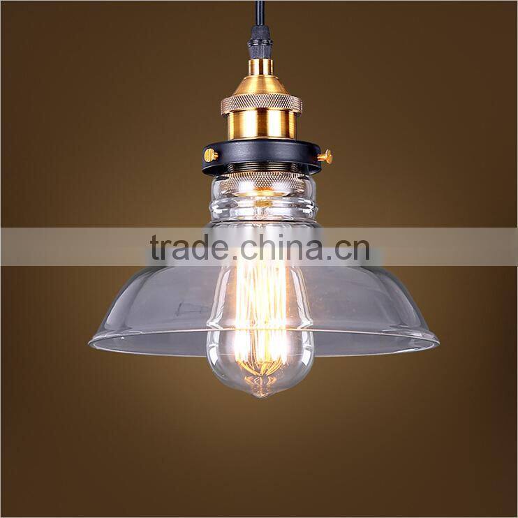 E26 Vintage Glass Hanging Lamp for Restaurant
