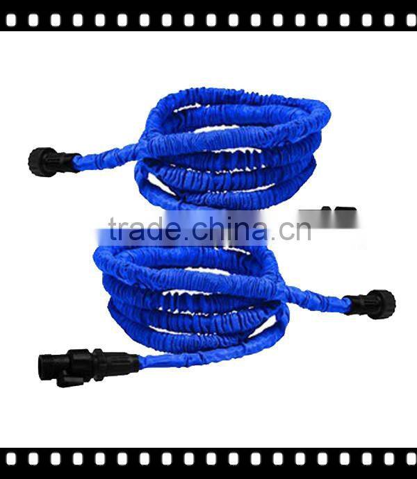 Brass fitting expandable garden hose