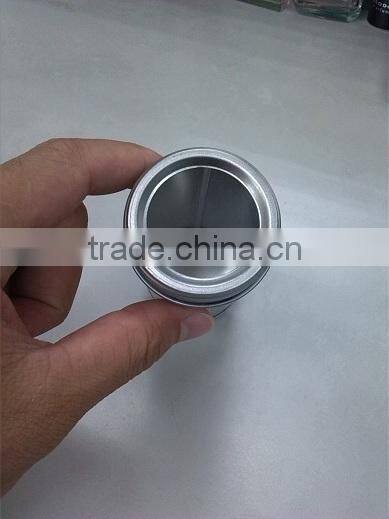 Clear Window cylinder small tin can for food and gift
