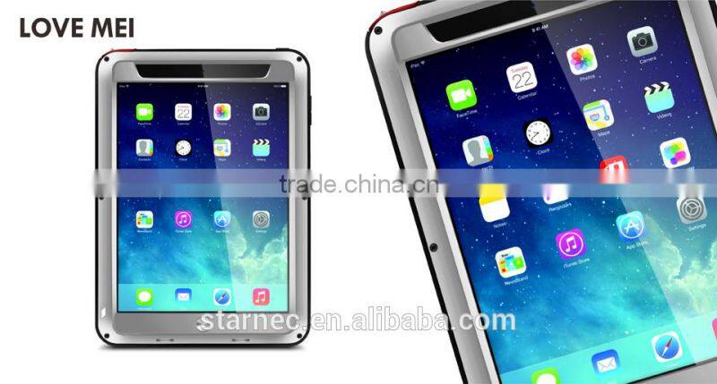 Protective Waterproof Shockproof Case Glass Metal Case Cover For iPad Air