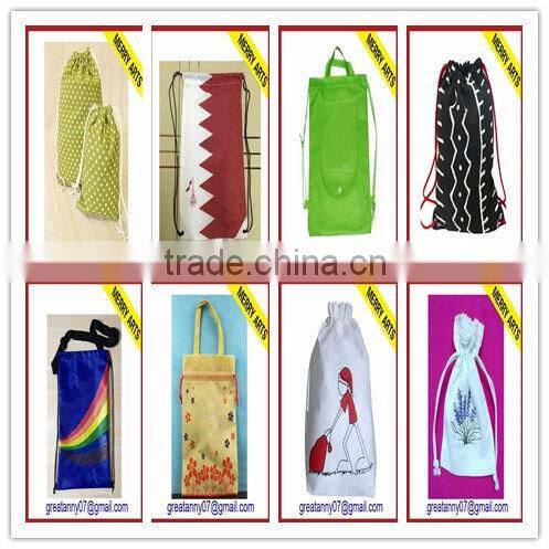 2015 new design advertising decoration fabric drawstring bag cloth drawstring bags drawstring trash bag with good quality