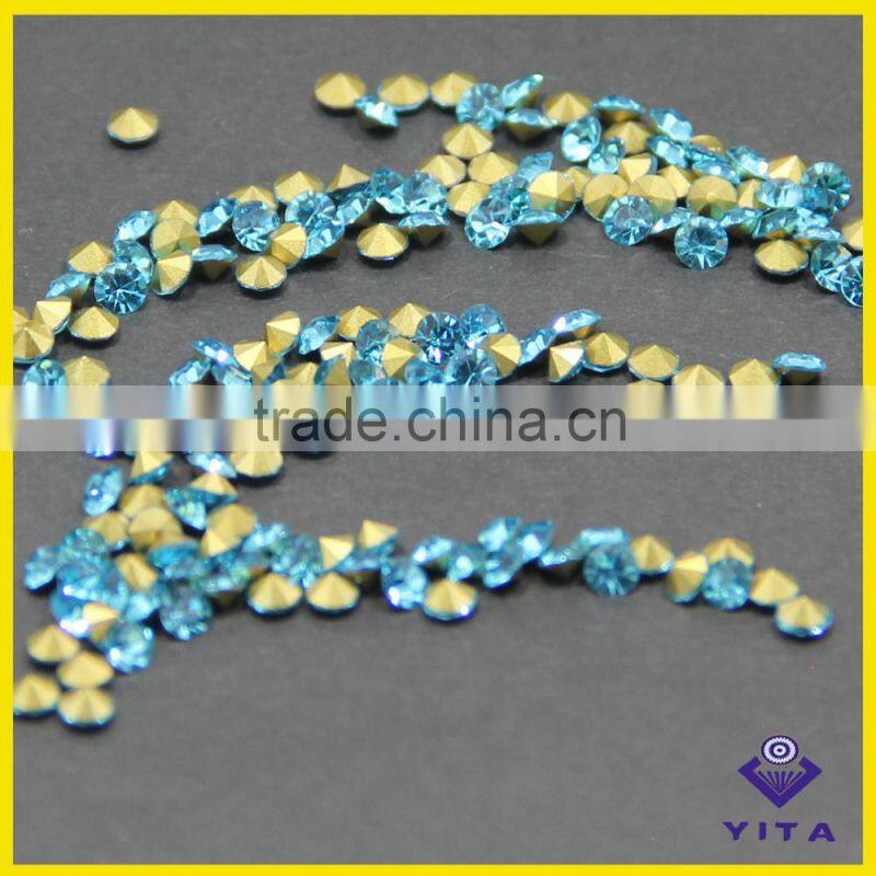 HYA non hot fix rhinestone point back for wedding dresses