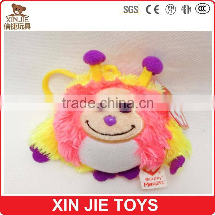 cute bee plush keychain 12cm plush honeybee keychain plush material bee keychain