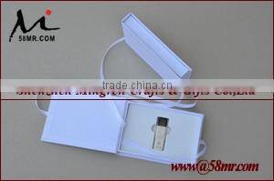 Wholesale Fabric Linen USB Drive Gift Boxes Wedding Package USB Box