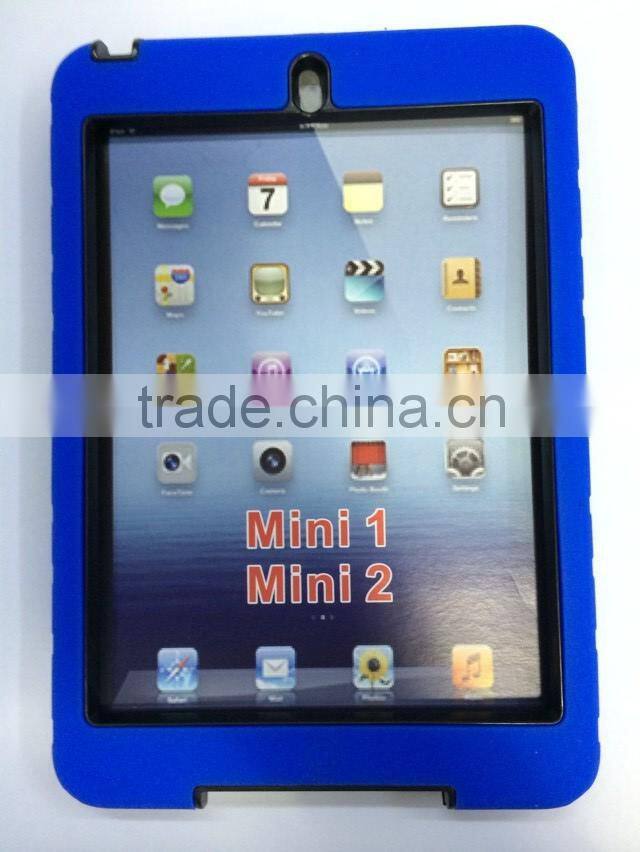 silicon with pc design for ipad mini case