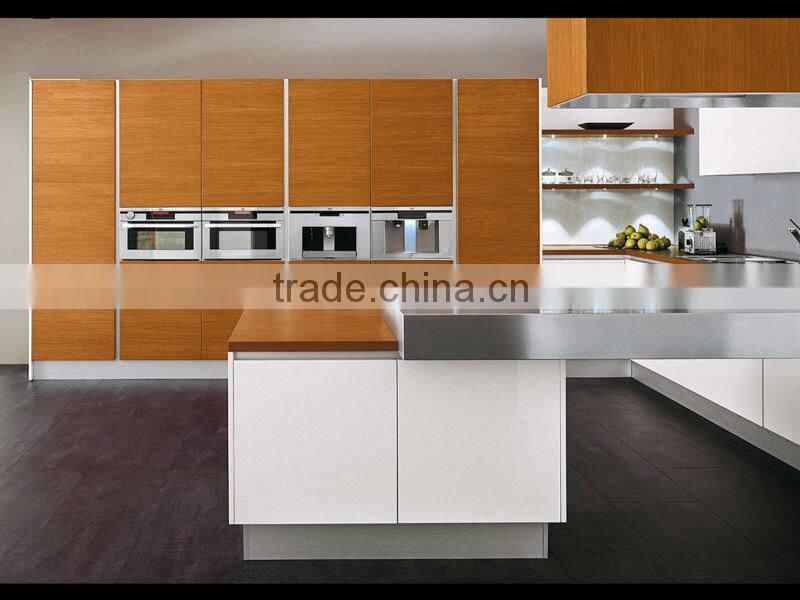 Modern lacquer kitchen cabinet mixed style