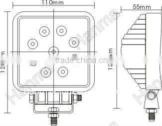 27W LED work for Tractor,ATV,Forklift,Mining,heavy duty machine,flood beam, IP67