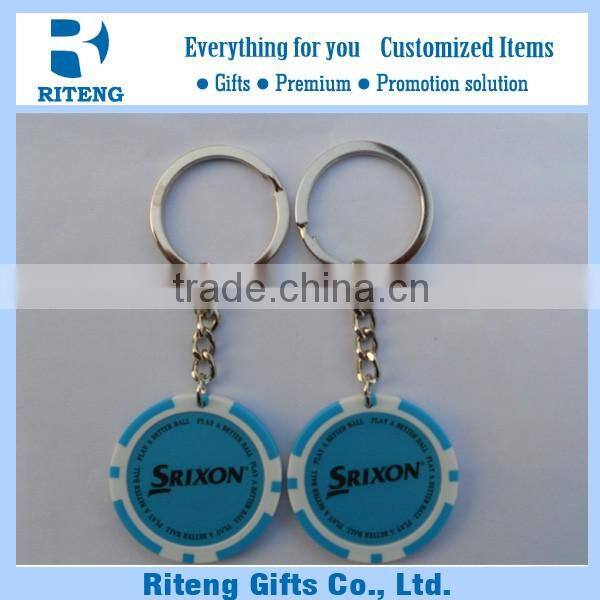 11.5g Poker Chips Personalized Keychain With Customized Design