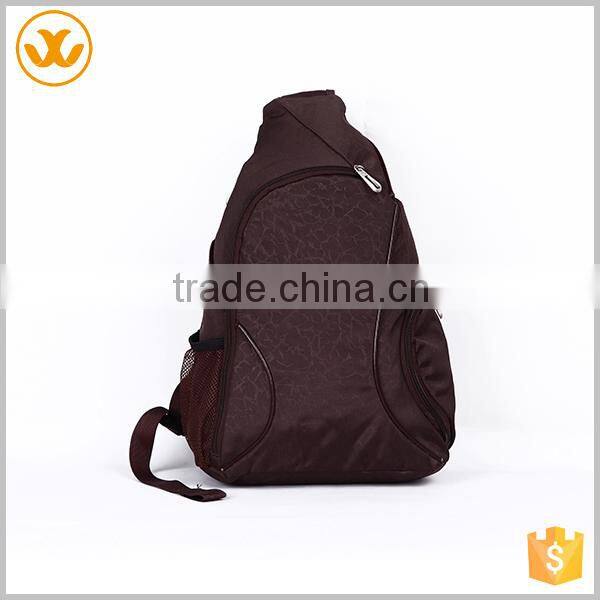 Promotional brown sling bag OEM service oxford one shoulder messenger bag