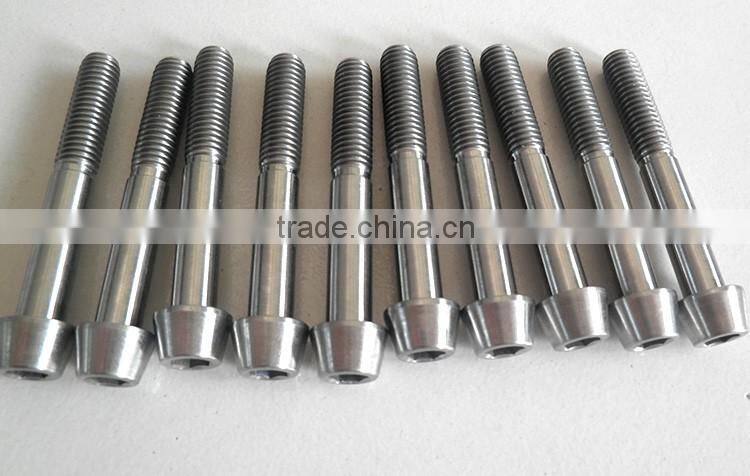 Baoji Ti Gr5 hex socket tapered torx head DIN912 titanium screw