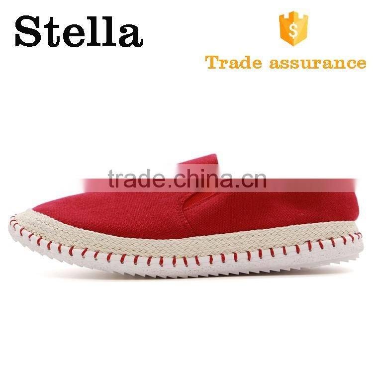 new model casual rubber sole woven cotton welt canvas shoes men