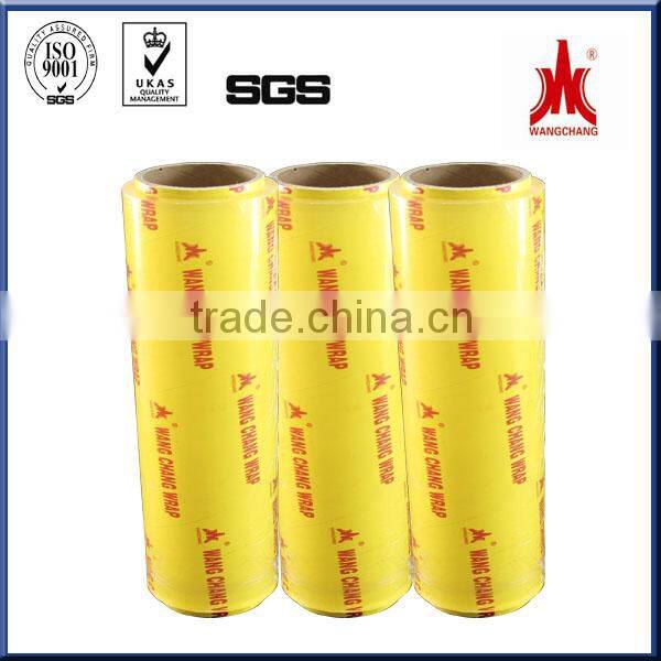 good quality food grade film factory supply pvc cling film famous brand wangchang