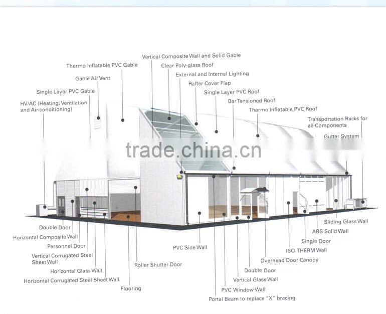 Exhibiton tents with glass windows and glass walls for outdoor activity