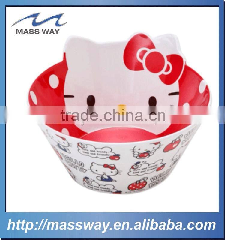 cartoon kids Plastic Melamine soup salad container with cover