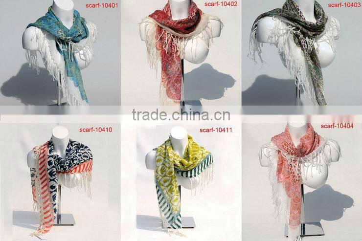 fashion 100% ployester square neck scarf