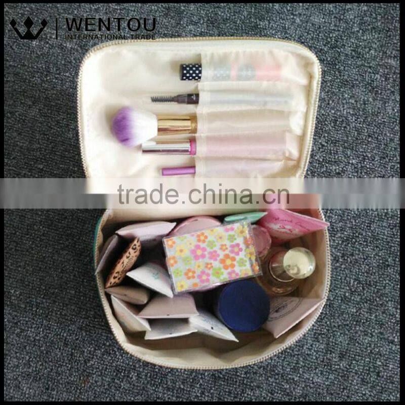 Women Cosmetic Organizer Travel Stripe Toiletry Case