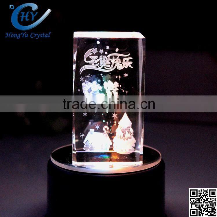 3d etched crystal laser engraving gifts glass cube