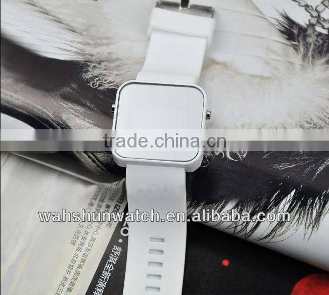 Creative mirror LED watch. jelly watch. wrist watch