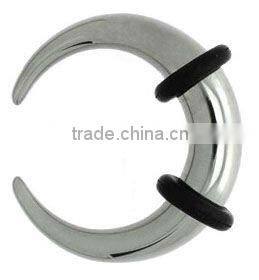 UV Ear Spiral,transparent white stretchers body piercing jewelry